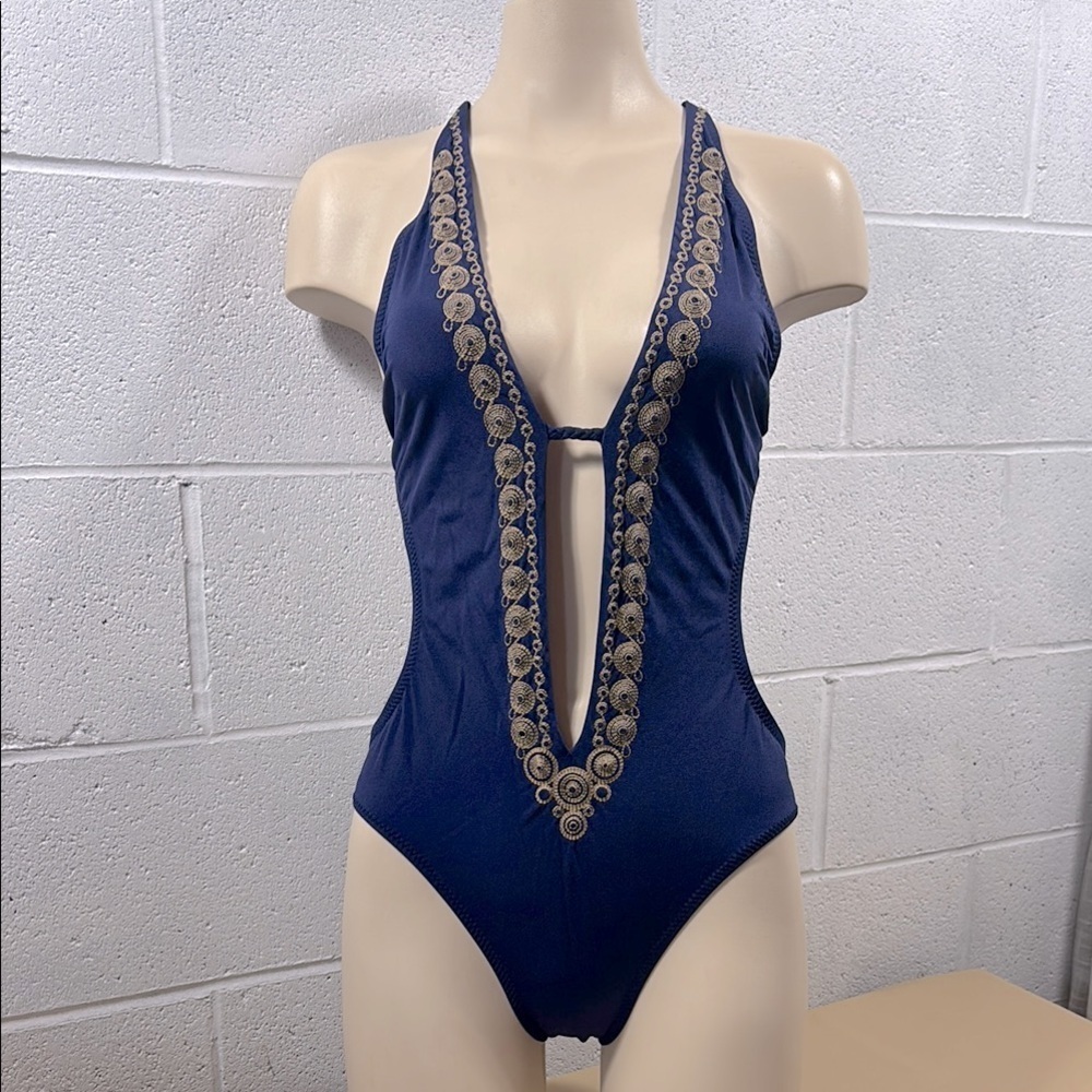Jantzen Navy Blue Embellished Women's Swimsuit​​​